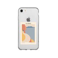 iPhone SE Palermo Desenli Premium Şeffaf Silikon Kılıf