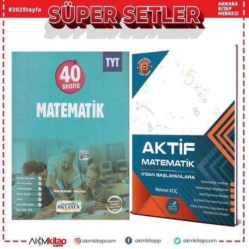Okyanus TYT 40 Seansta Matematik Soru ve Aktif Öğrenme 0 dan Başlayanlara Matematik 2 Kitap Set