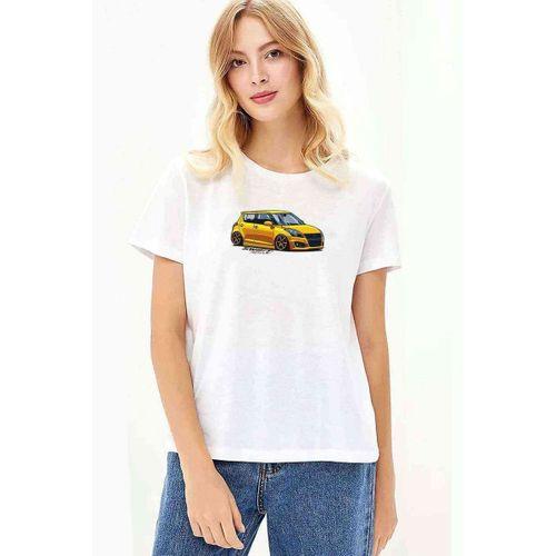 Suzuki Swift Baskılı Beyaz Kadın Tshirt