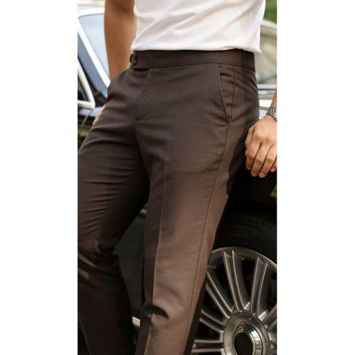 Erkek Toka Detaylı Oldmoney Kumaş Pantolon