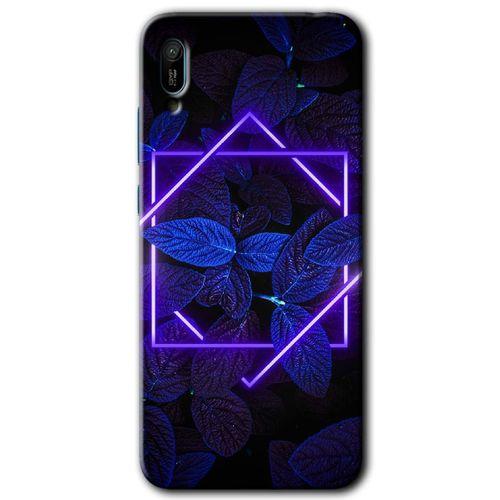 Huawei Y6 2019 Kılıf Baskılı Kapak - Mekanik Yaprak 5 +Tam Kaplayan Mat Seramik