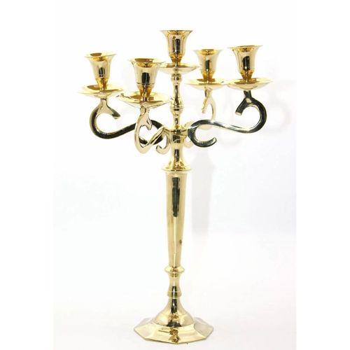 Pirinç 5'li Şamdan