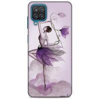 Lopard Samsung Galaxy A12 Uyumlu Kılıf Y.Liva-2020 Seri Çiçekle Dans Tasarım Kılıf