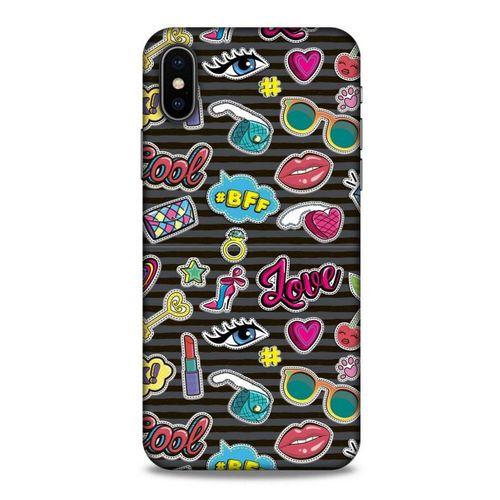 Pop Culture Siyah Apple iPhone XS Kılıf