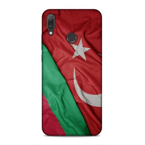 Huawei Y9 2019 Uyumlu Kılıf Azarbaijan (10) Full Koruma Kılıfı Türk & Azerbaycan Bayrak