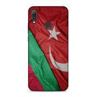Huawei Y9 2019 Uyumlu Kılıf Azarbaijan (10) Full Koruma Kılıfı Türk & Azerbaycan Bayrak