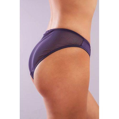 Golshan Giselle Mini Slip, Kadın Güpürlü Saten Mor Külot