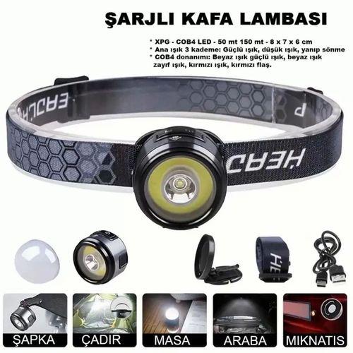 7 Mod Şarjlı Kafa Ve Kamp Lambası Wt-618