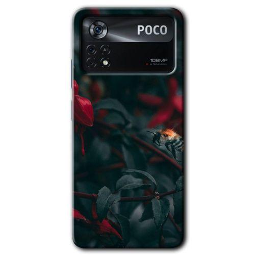 Poco x4 Pro Kılıf HD Desen Baskılı Arka Kapak - Avcı Arı