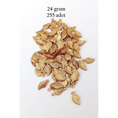 Oya Abiye Bileklik Kolye Pleksi Metalik Plastik Pul Altın Renk 24 gram 255 adet - BNC546