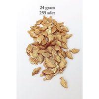 Oya Abiye Bileklik Kolye Pleksi Metalik Plastik Pul Altın Renk 24 gram 255 adet - BNC546