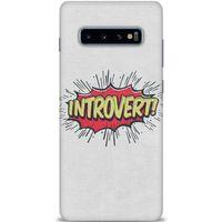 Samsung Galaxy S10 Plus Kılıf HD Baskılı Kılıf - Introvert! + Tam Ekran Koruyucu
