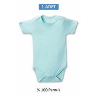 Yeşil Yarım Kol Body Zıbın 7-12 YAŞ Çocuklar İçin (1 ADET) Alttan Çıtçıtlı Özel Gereksinimli