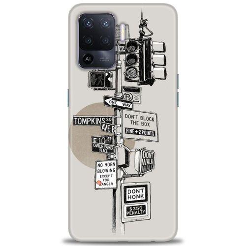 Oppo Reno 5 Lite Kılıf HD Baskılı Kılıf - Tabelalar + Tam Ekran Koruyucu