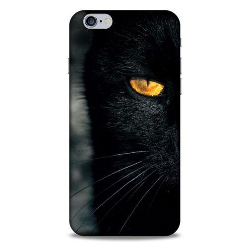 Lopard Apple Iphone 6S Plus Uyumlu Kılıf Kediler (42) Rugged Armor Kılıf Siyah Kedi