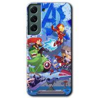 Galaxy S22 Plus Kılıf HD Desen Baskılı Arka Kapak - Avengers Cartoon + Kırılmaz Cam