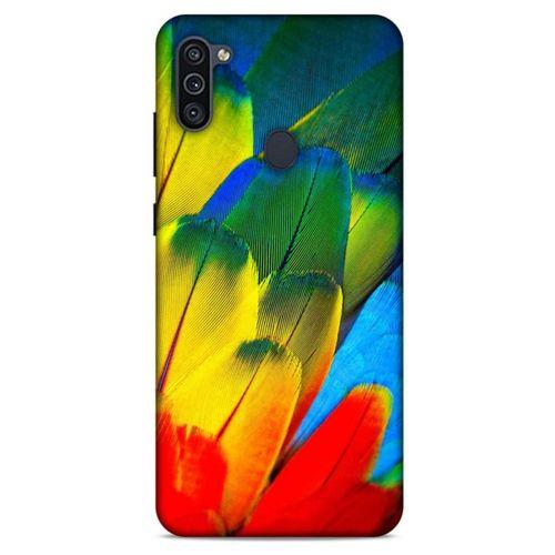 Samsung Galaxy M11 Kılıf Desenli Özel Seri Tüyler (3) Kapak