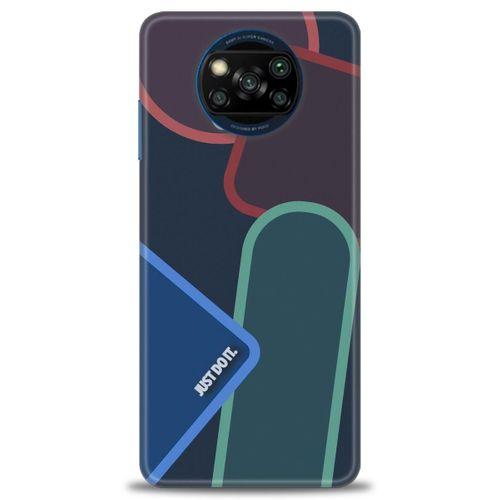 Xiaomi Poco X3 NFC Kılıf HD Baskılı Kılıf - Just Do It + Tam Ekran Koruyucu