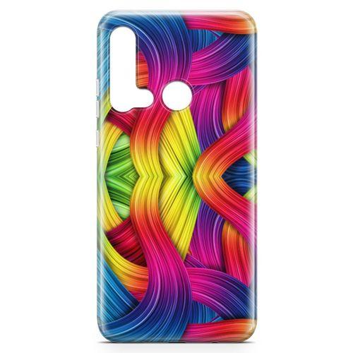 Huawei Nova 5i Kılıf Moda Renkler Arka Kapak Koruma Desenli Full Koruyucu