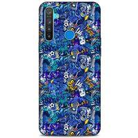 Graffitix (2) Desenli Silikon Kapak Oppo Realme 5i Kılıf