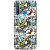 Oppo Realme 5i Kılıf Kelebek Etkisi (22) Tam Koruma Kılıfı Cam Göbeği