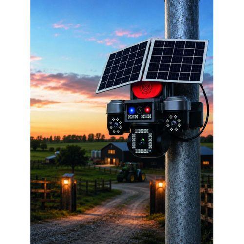 Led Projektörlü Sirenli Güneş Enerjili Akıllı Güvenlik Kamerası