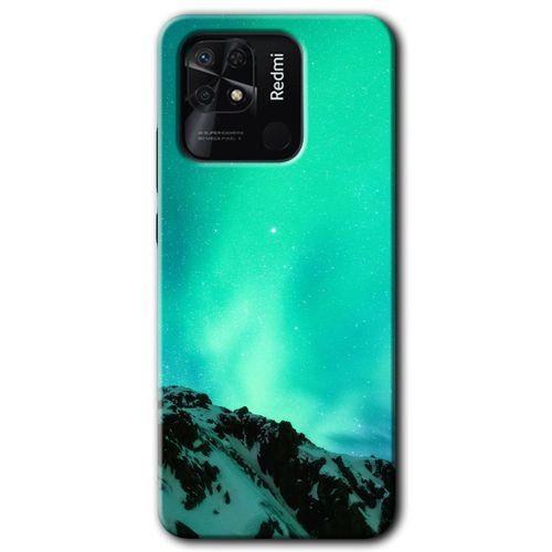 MRCİLETİSİM Xiaomi Redmi 10C Kılıf HD Desen Baskılı Arka Kapak + Temperli Cam - Aurora