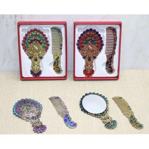 Tavuskuşu Ayna Ve Tarak Seti Küçük Boy