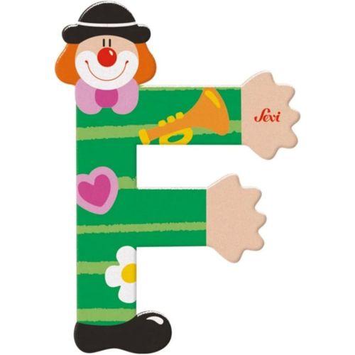 Eğitici Çocuk Palyanço Ahşap Harf F