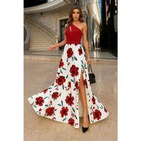 Kadın Tek Omuzdan Askılı Damla Detaylı üst Dalgıç Alt Süprem Maxi Elbise