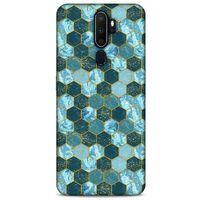 Mermer Desenli (21) Tema Koruyucu Kapak Akuamarin Oppo A5 2020 Kılıf
