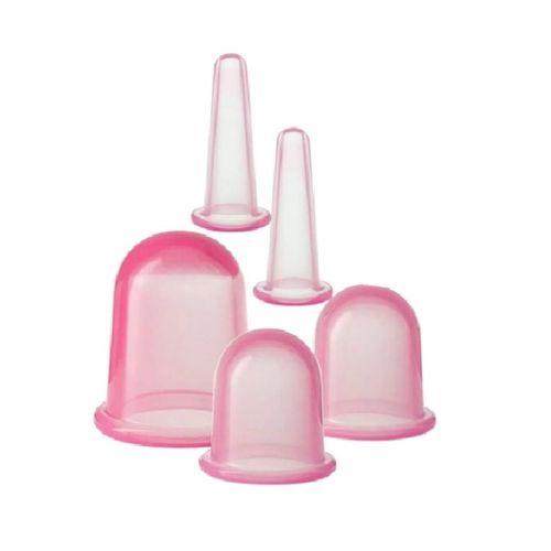 Hacamat Kupası Seti Silikon - 5li Set - Selülit Masaj Seti