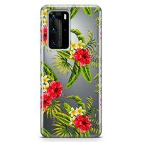 Huawei P40 Pro Kılıf Bodrum Çiçekleri Arka Kapak Koruma Desenli Full Koruyucu