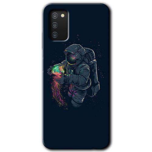 Potkal Hediye Fabrikası Samsung Galaxy A03s Kılıf HD Desen Baskılı Arka Kapak - Astronot Kıyafeti