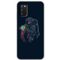 Potkal Hediye Fabrikası Samsung Galaxy A03s Kılıf HD Desen Baskılı Arka Kapak - Astronot Kıyafeti
