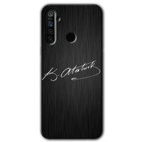 Realme 6i Kılıf HD Desen Baskılı Arka Kapak + Temperli Cam - İmza Atatürk