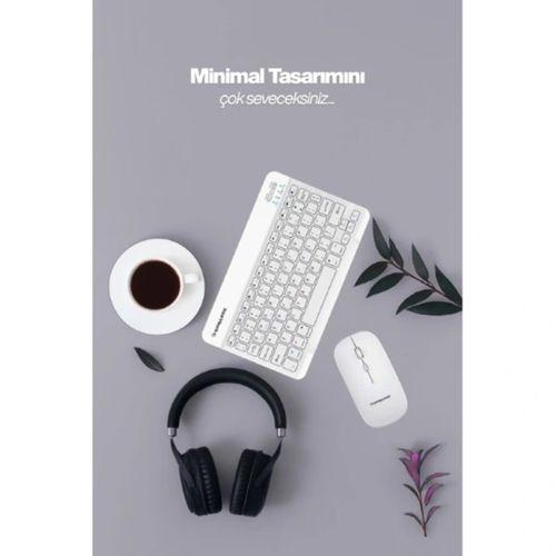 Beyaz Kablosuz Klavye Ve Mouse Seti