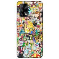 Oppo A74 4G Uyumlu Kılıf Rick And Morty (36) Glitter Kılıf Cop Morty
