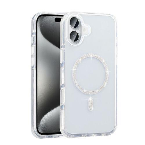 Apple iPhone 16 Pro Max Kılıf Taşlı Tasarım M-safe Şarj Özellikli Zore Koment Silikon Kapak