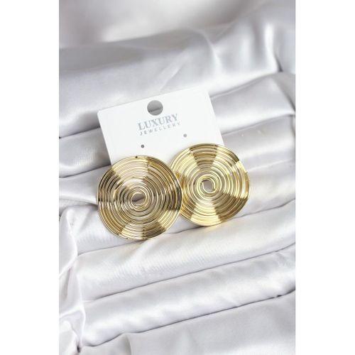 Pirinç Gold Renk Circle Model Kadın Küpe - TJ-BKP11435