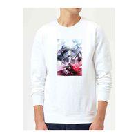 Wars Wallpaper Baskılı Beyaz Erkek Sweatshirt