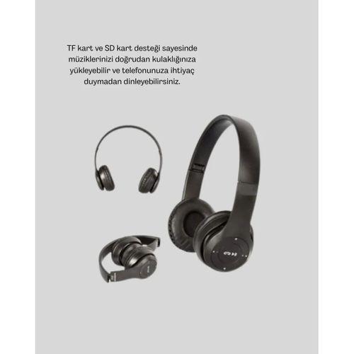 Bluetooth 5.0 Kablosuz Kulaklık – Extra Bass, Tf Kart Desteği, 3.5mm Aux Girişli
