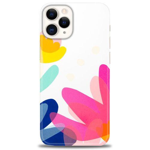 iPhone 12 Pro Max Kılıf HD Baskılı Kılıf - Çiçekk + Tam Ekran Koruyucu