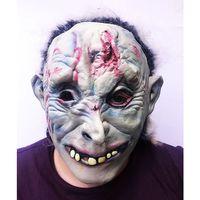 Arkası Saçlı Yara İzli Lateks Et Mumya Vampir Maskesi
