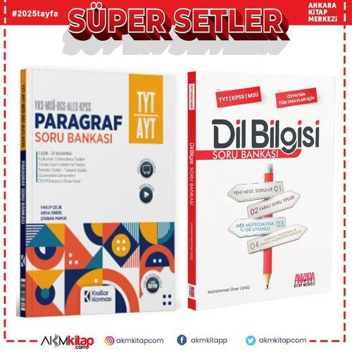 Krallar TYT AYT Paragraf ve AKM Dil Bilgisi Soru Bankası Seti 2 Kitap