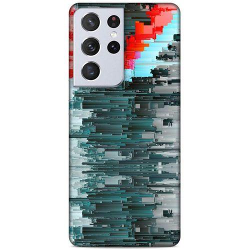 Lopard Samsung Galaxy S21 Ultra Uyumlu Kılıf PiXel (19) Kılıfları Gri Yeşil