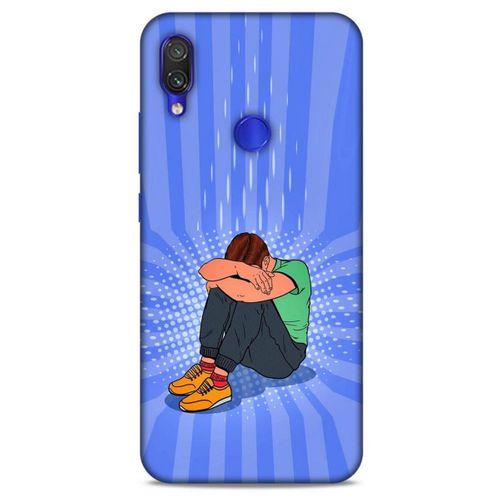 Xiaomi Redmi Note 7 Kılıf Depresyon (32) Soft Silikon Kılıf Turuncu Kahve