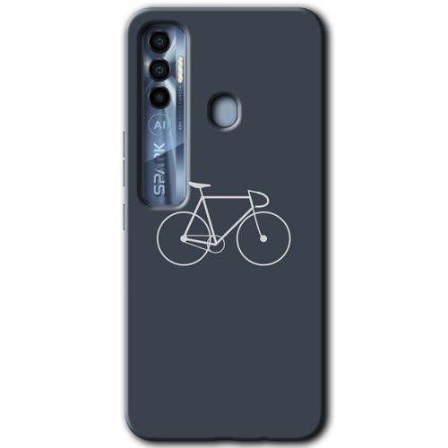 Potkal Hediye Fabrikası Tecno Spark 7 Pro Kılıf HD Desen Baskılı Arka Kapak - Bike