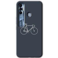 Potkal Hediye Fabrikası Tecno Spark 7 Pro Kılıf HD Desen Baskılı Arka Kapak - Bike
