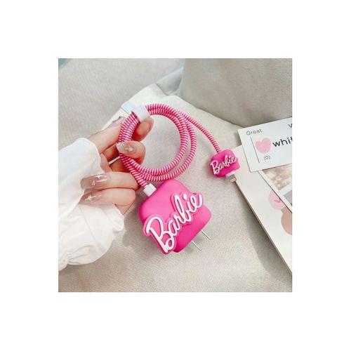 İphone 18w/20w Uyumlu Barbie Şarj Kılıfı, Şarj Kablosu Örme Atı, Toparlayıcı